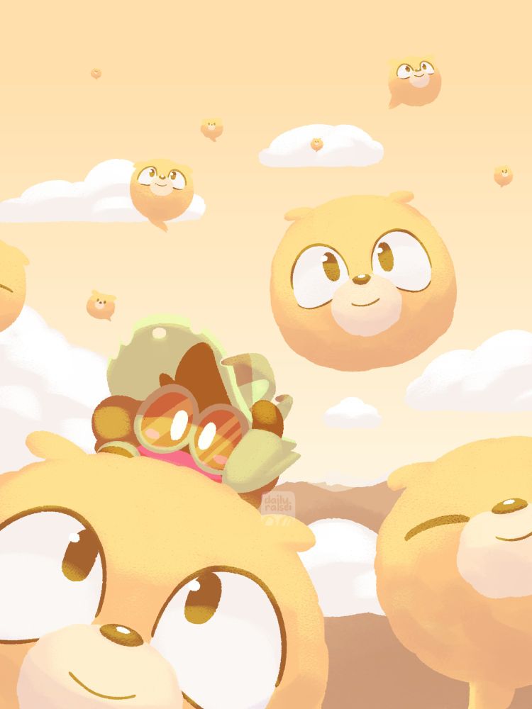 Ralsei riding a Woff (from Hilda)