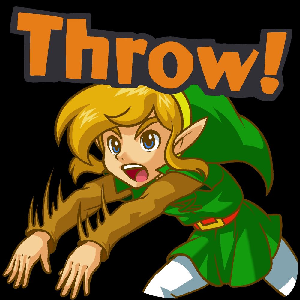 link emote from Triforce Heroes but in Oracle of ages/seasons art style 