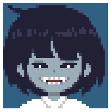 pixel art ghost girl smile