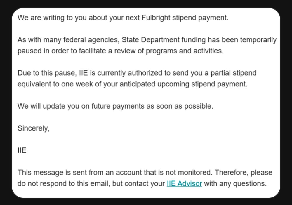 Email sent to FFSP.