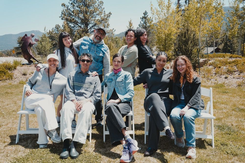 The 2025 Directors Lab fellows gather together for a group photo. Photo by Gabe Rovick