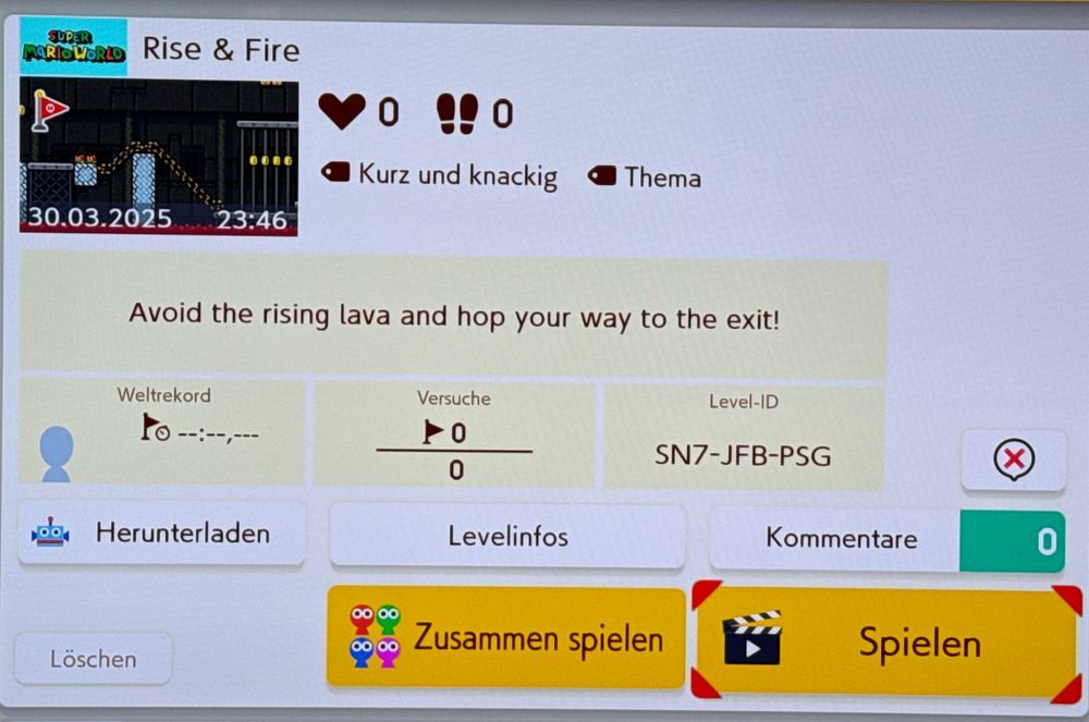 Super Mario Maker 2 level with ID: SN7-JFB-PSG