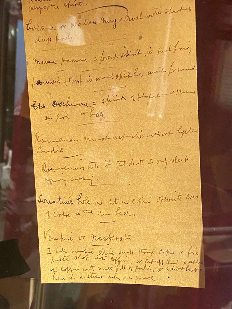 Another manuscript from the Dracula production 