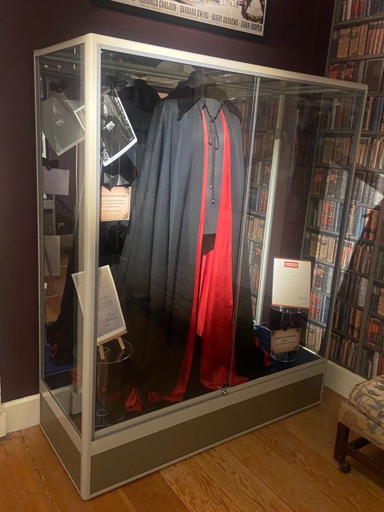 Dracula’s cape as worn by Sir Christopher Lee in the Hammer Dracula films.