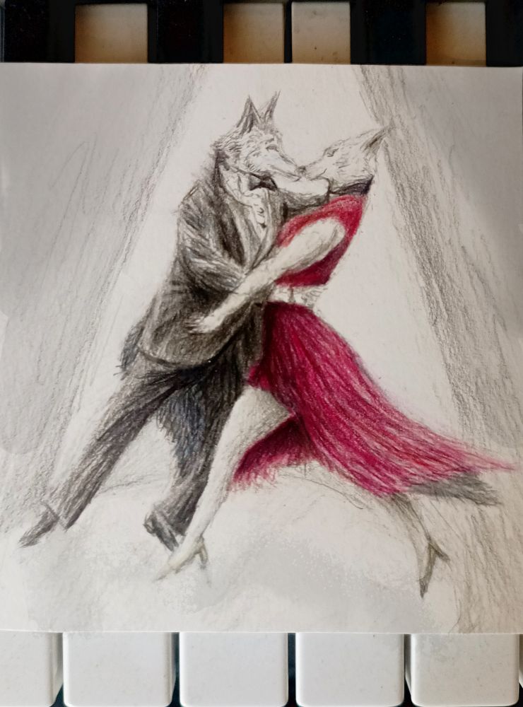 Wolves dancing tango 