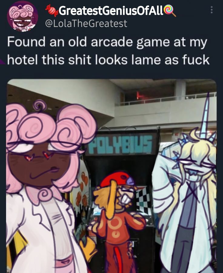 A post of three dumbasses trying out Polybius, the creepypasta game.