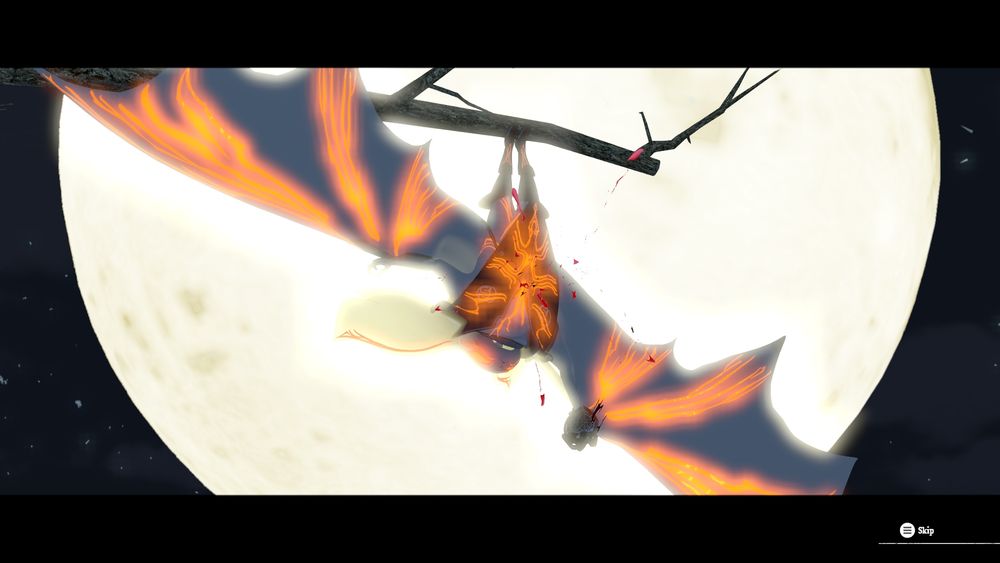 HEISMAY hangs upside down from a branch as his newfound power courses through him.