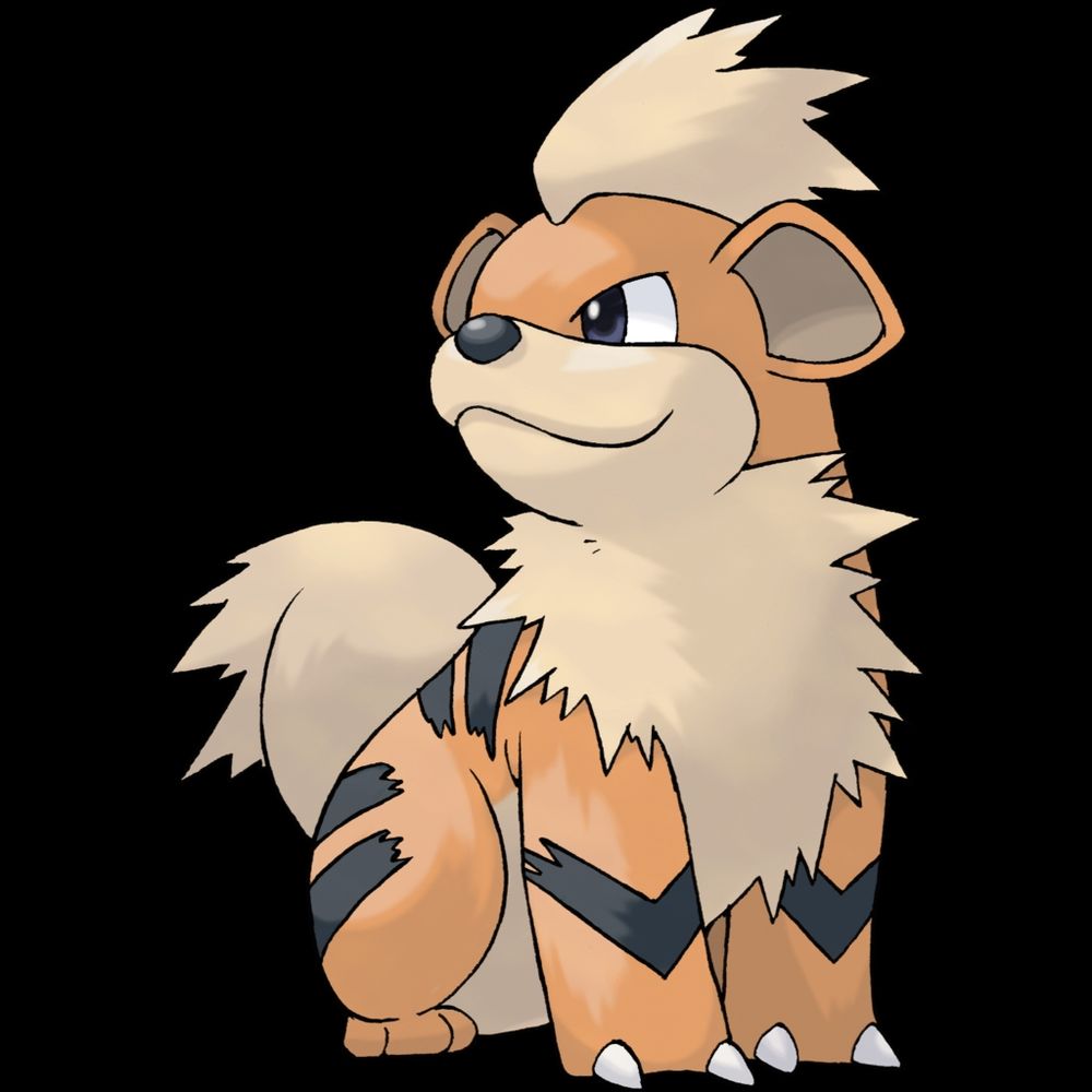 Image of a dog pokemon Growlithe