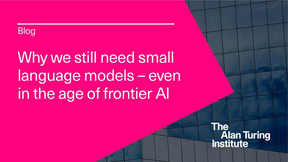 Blog cover image reads "Why we still need small language models - even in the age of frontier AI"