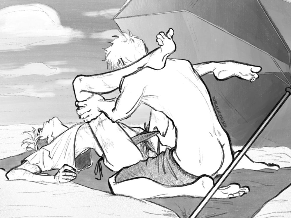 knives and vash fucking on the beach
