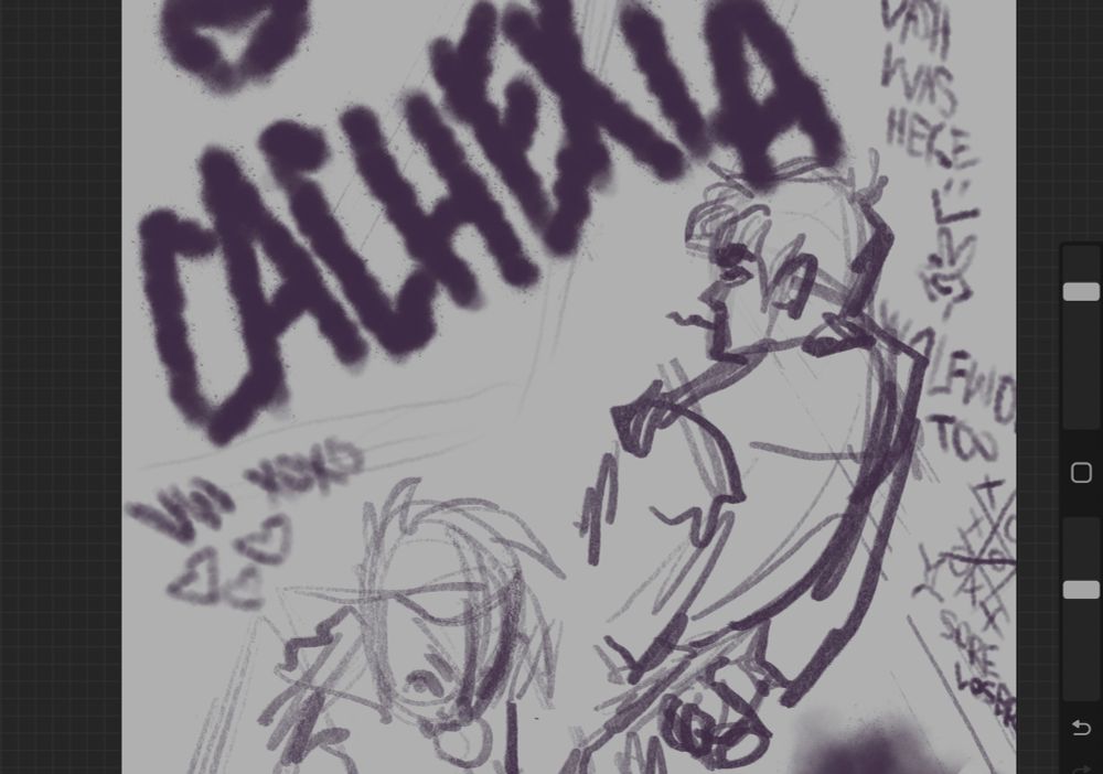 cover sketch for cachexia au zine (this may or may not happen we'll see how much energy i have)