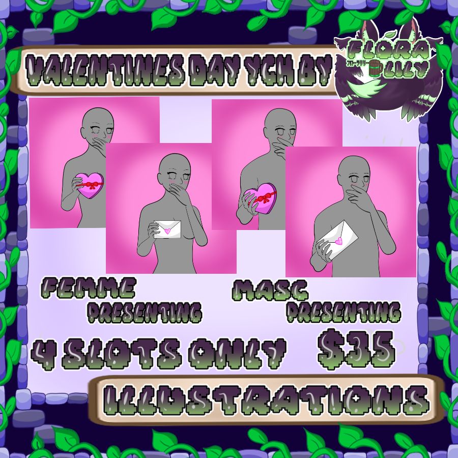 vday illustration ych