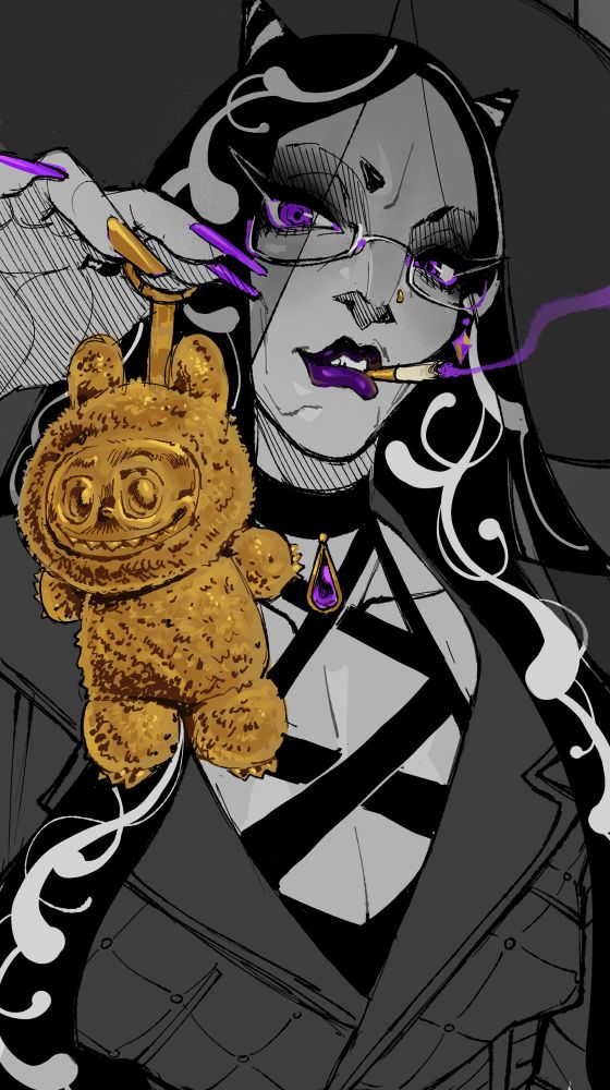 My CAIN character Megan, holding up the golden one, the chosen one, the 24 karat gold labewbew.