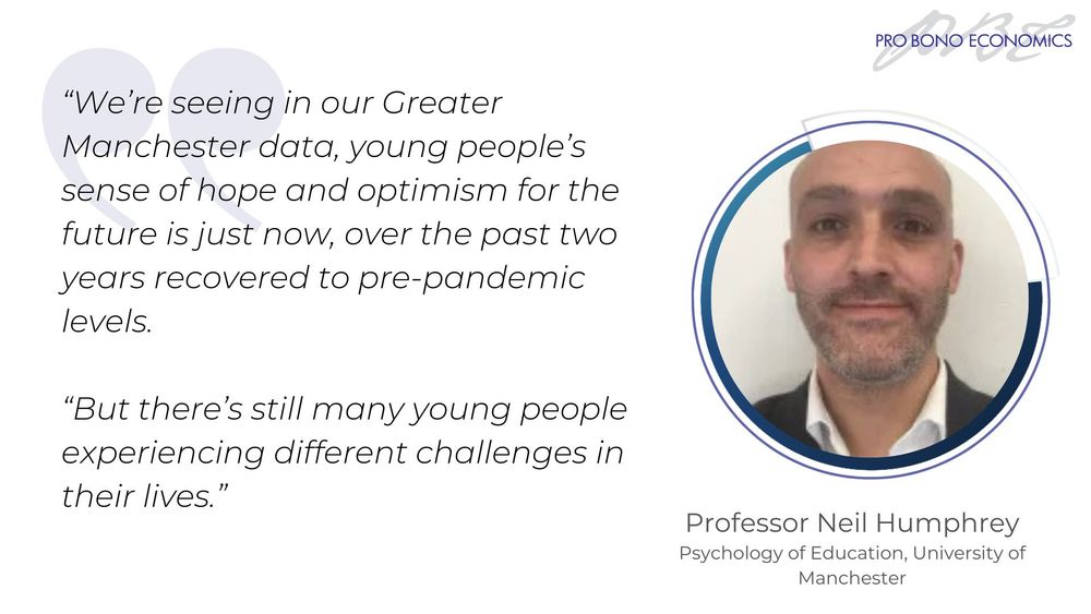 “We’re seeing in our Greater Manchester data, young people’s sense of hope and optimism for the future is just now, over the past two years recovered to pre-pandemic levels.

“But there’s still many young people experiencing different challenges in their lives.”