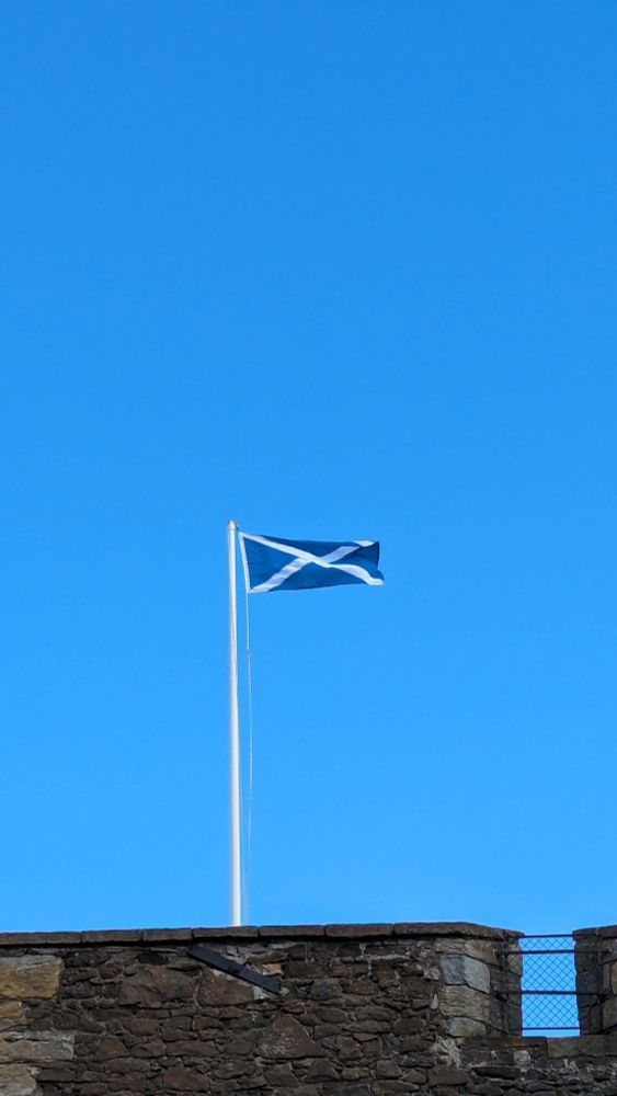 Schottlandfahne weht im Wind