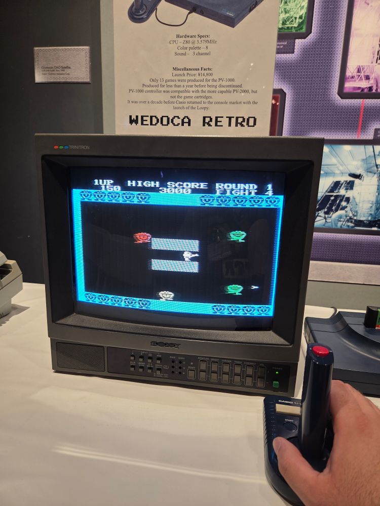 Haphazard shot taken from Casio PV-1000 game Warp Warp. I never heard of it either