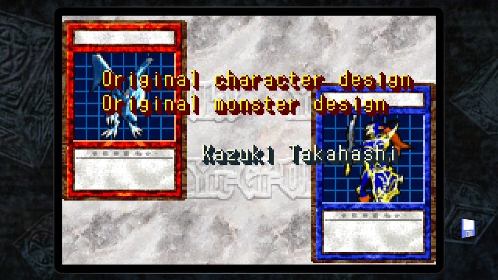 First part of the credits scene for Yu-Gi-Oh! Dungeon Dice Monsters. I'd love for them to root through the drawer and make something amazing from it but...