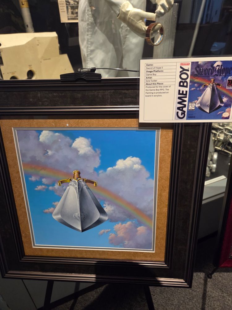 Acrylic art used for the cover of Sword oh Hope II on Game Boy as exhibited at LI Retro Gaming Expo