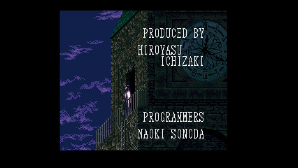 Credits screen from Clock Tower Rewind. Wayforward should just make these porta from now on. I'd have no idea this screen wasn't from 1995 if I didn't know better