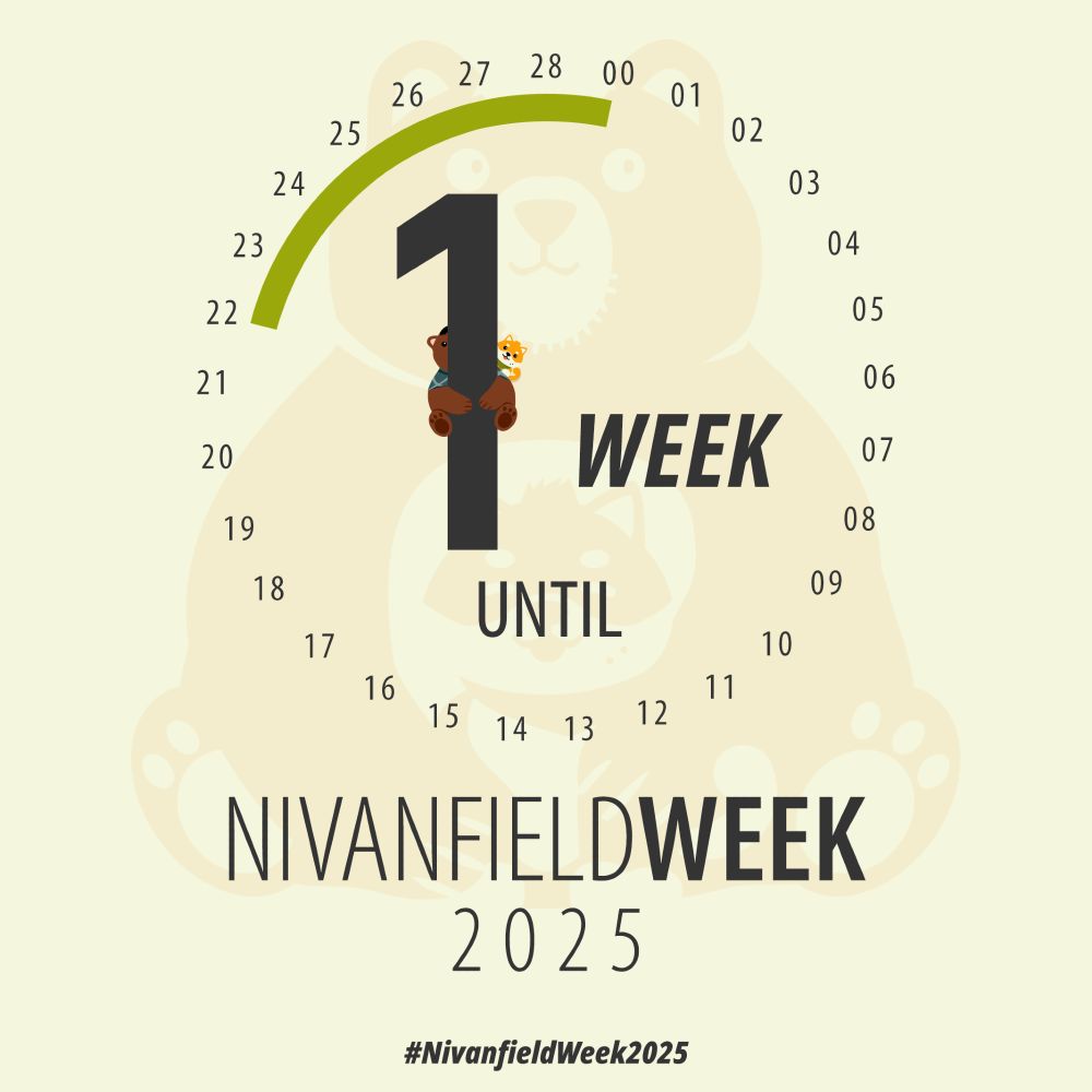 Countdown for Nivanfield Week 2025 stating there's 1 week left until the event.
