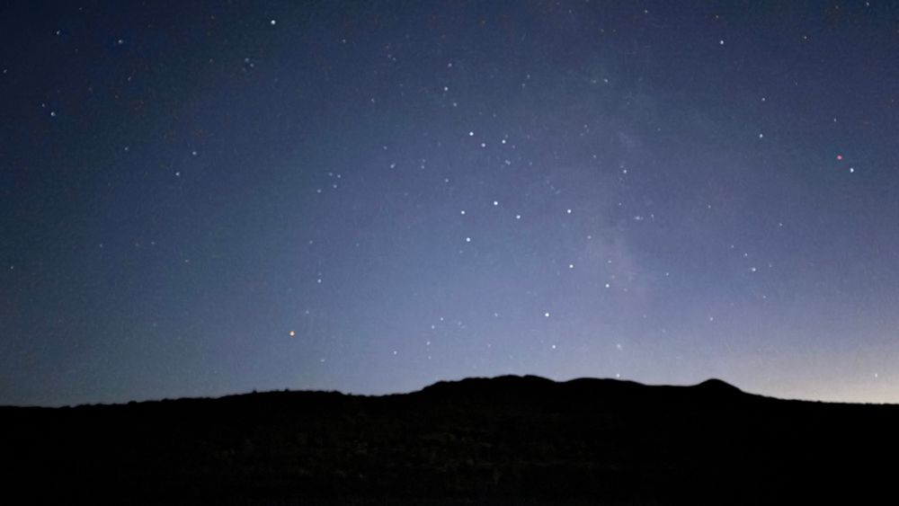 Starry night sky in the desert of Nevada