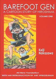 Cover of Barefoot Gen vol 1, two young boys playing in the field holding bamboo poles.