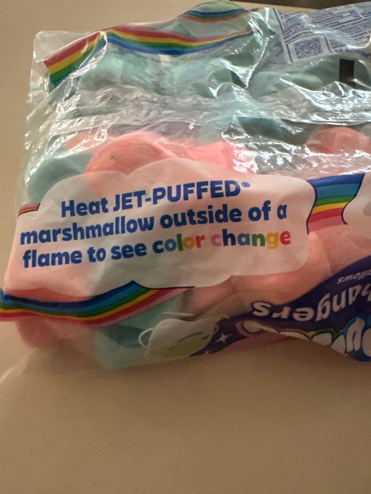 instructions on how to see marshmallow change color.
