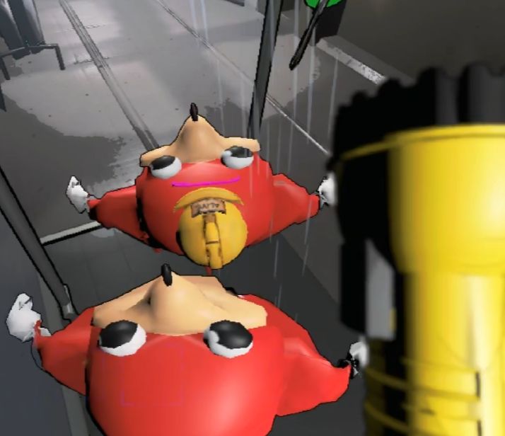 How do I even describe this? 2 Knuckles taking a shower in Lethal Company. I can't do any better than that. I'm sorry. 