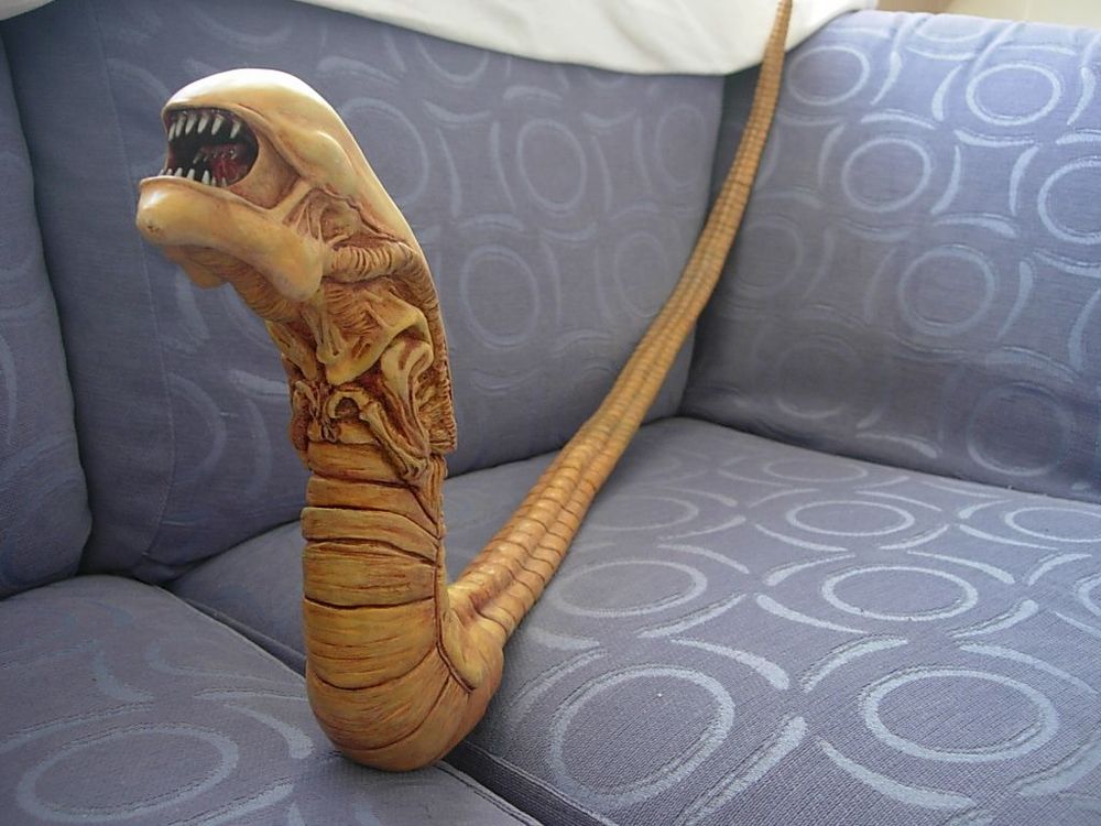 Very phallic alien “chestburster” designed initially by HR Geiger 