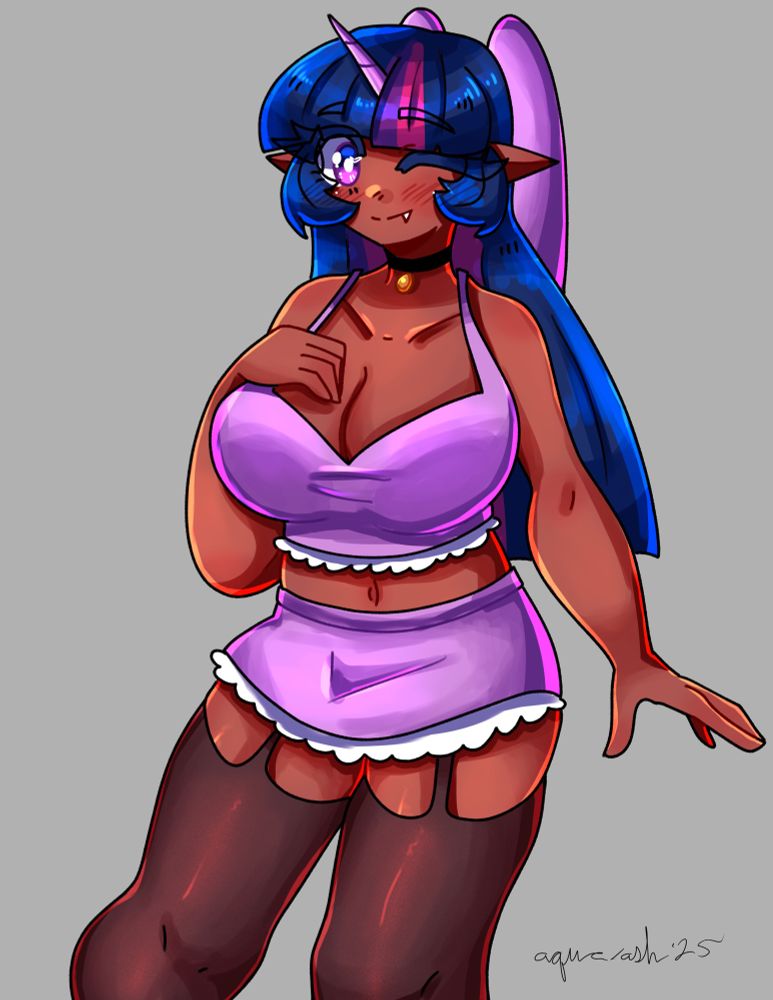 Digital drawing of humanized Twilight Sparkle