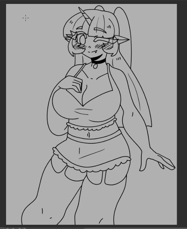 digital lineart of humanized Twilight sparkle from my little pony