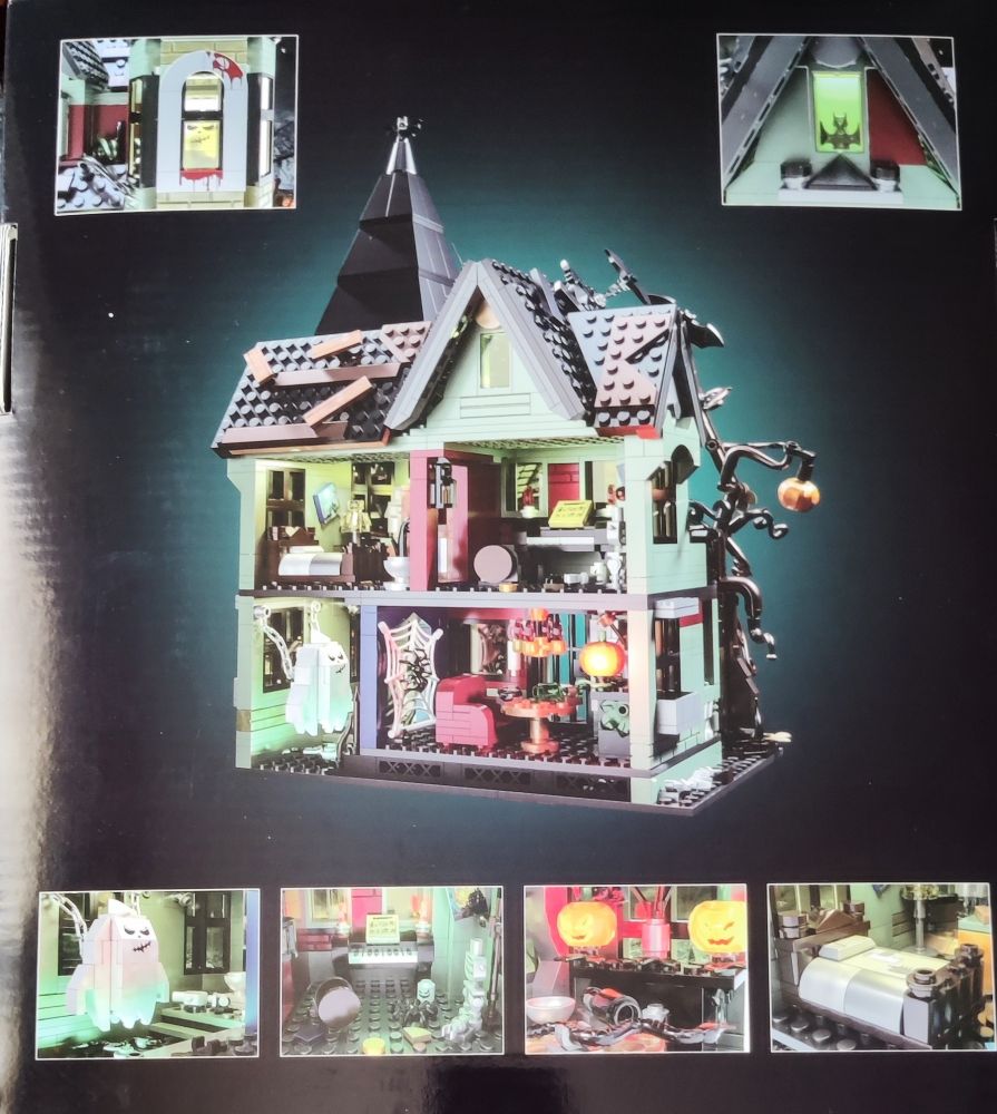 Back of the Yoybloxy box, showing the inside of the haunted house. 