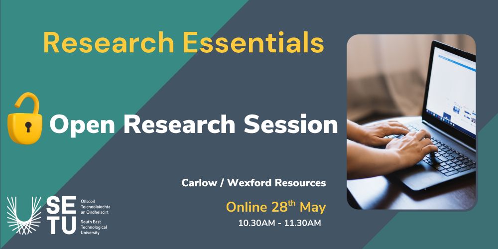 An image providing details about an upcoming online open research session. 