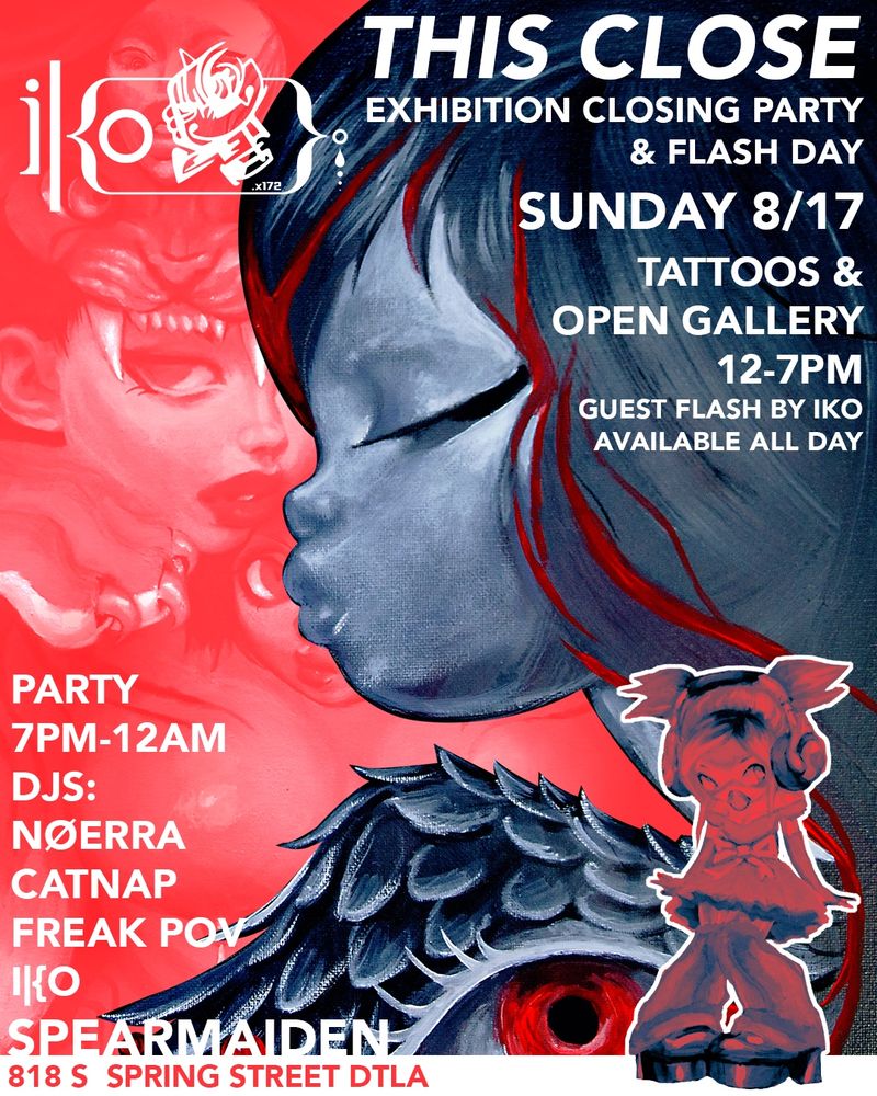 Flyer - August 17 closing party and flash day at Spearmaiden 