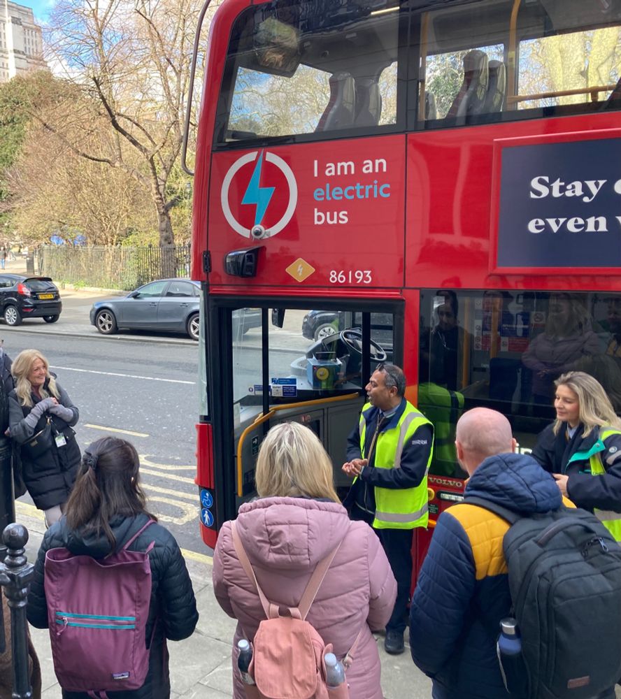 Marvin from Stagecoach answering questions from a group of habilitation students and explaining accessible bus travel from a driver’s perspective.