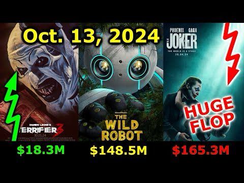 Box Office 10-13-24: "Terrifier 3" #1, "The Wild Robot" #2, "Joker: Folie à Deux" #3 FLOP (Ep. 521)