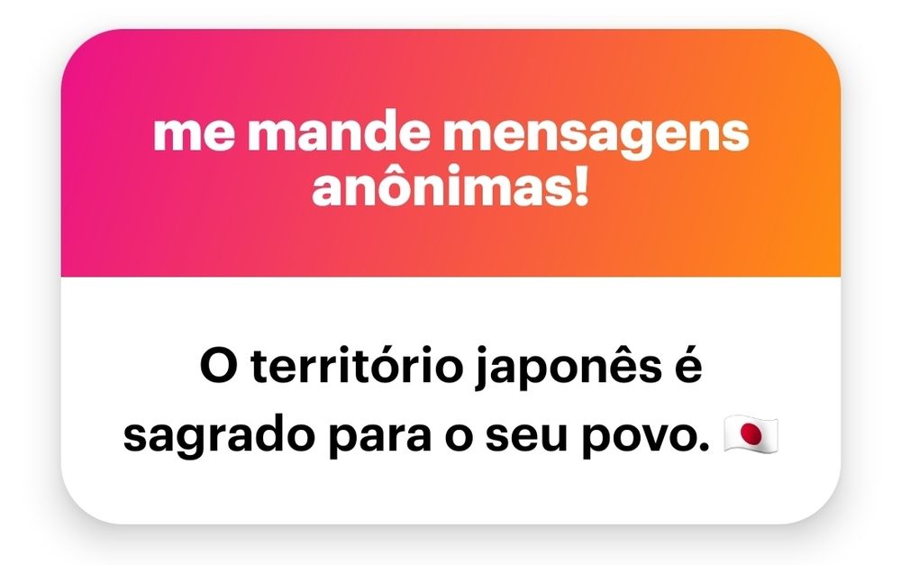 Comentário do NGL 
O território japonês é sagrado para o seu povo 