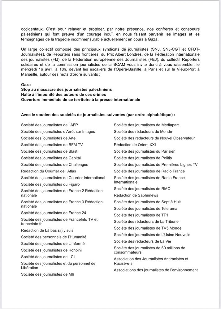 Troisième page du communiqué 