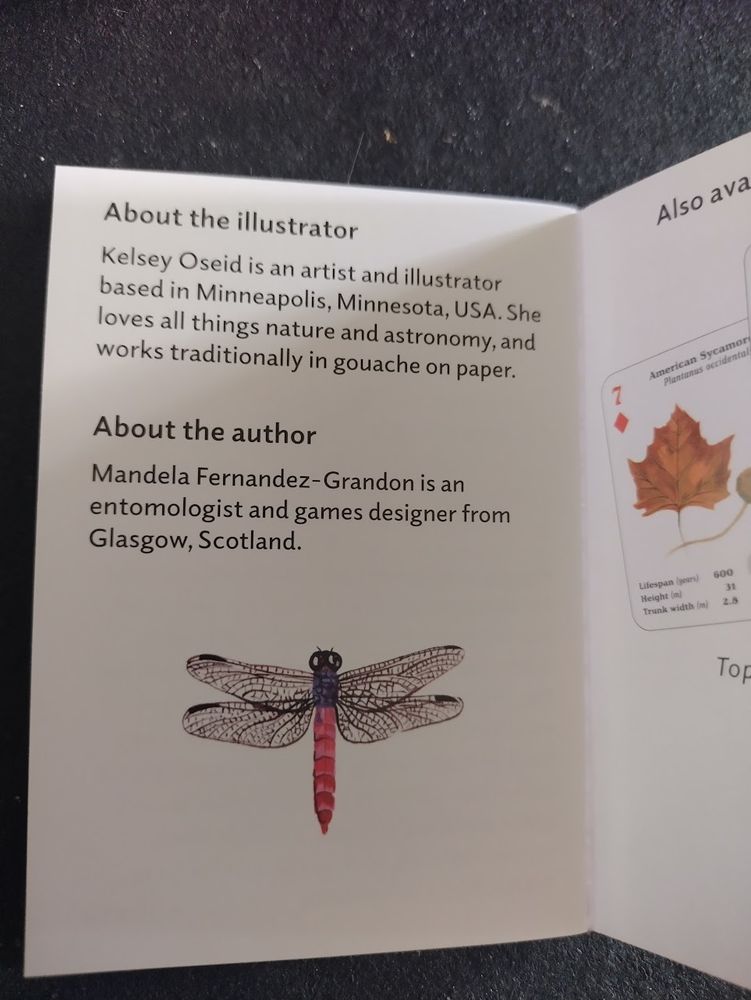 Details from within booklet crediting illustrator and author.