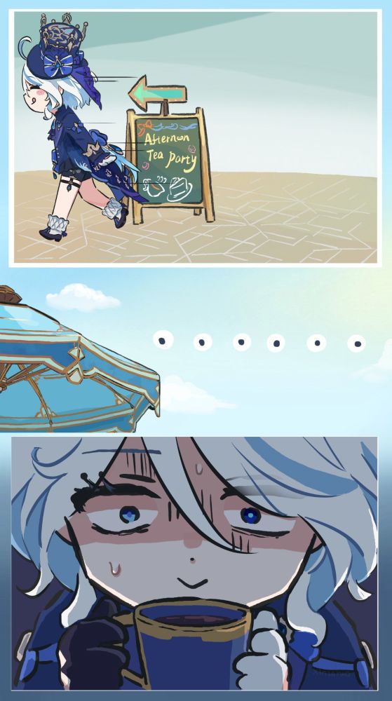 芙：趕快進去吧，也許茶會已經快要開始了

芙：…（糟了糟了，情況不妙啊）