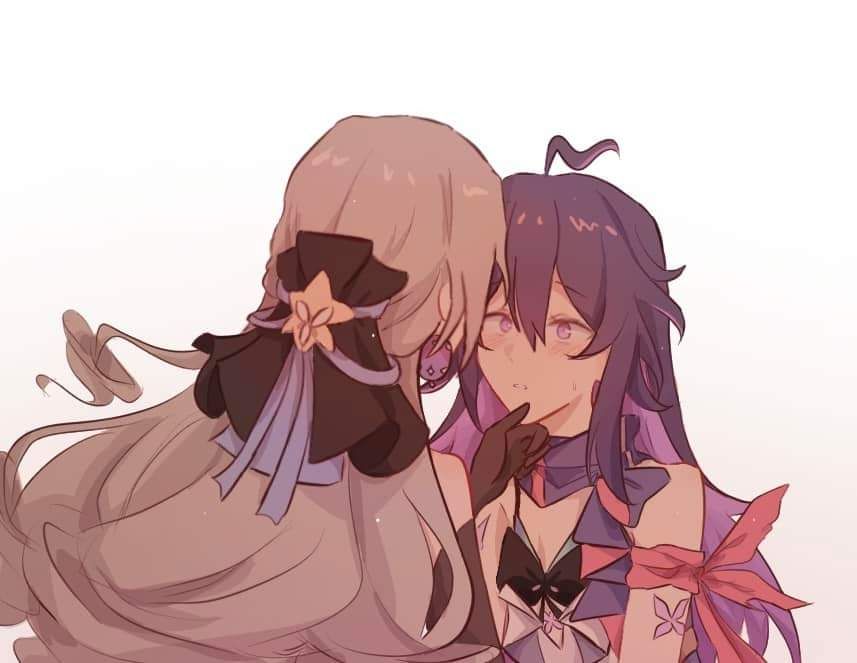 布：希兒妳是故意惹我生氣

希：妳少往自己臉上貼金，我只是覺得妳那工作反正都做不完了，擱著休息一下也沒什差別

布：是嗎？希兒常常說反話呢（注視）
希：……反、反正妳愛工作就繼續做，做到累死也不關我的事（撇頭）

布：既然如此，看著我，我在跟妳說話，希兒（注視）
希：有、有什麼好看的！（羞）