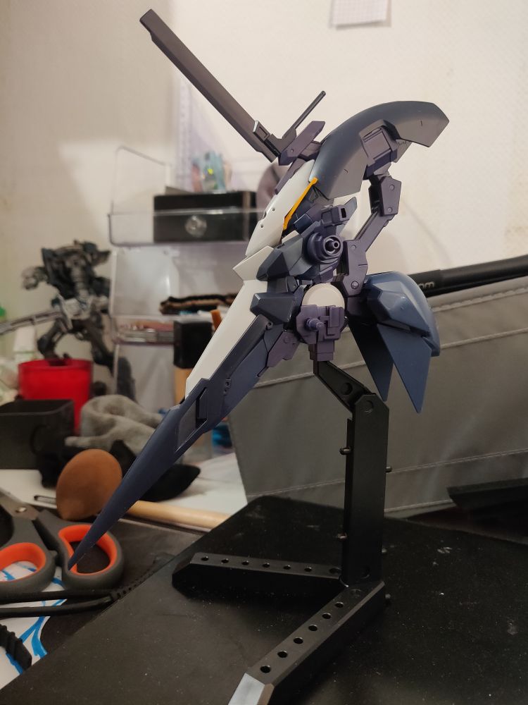 Half built HGUC Gundam TR-6 Kehaar II. Limbs and weapons are missing.