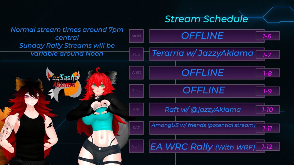 Stream Schedule