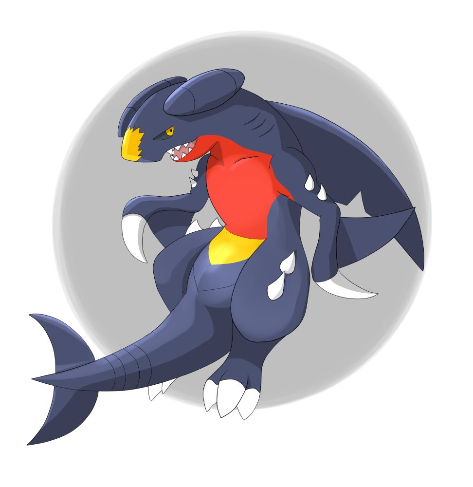 A garchomp! Very happy posing at the camera