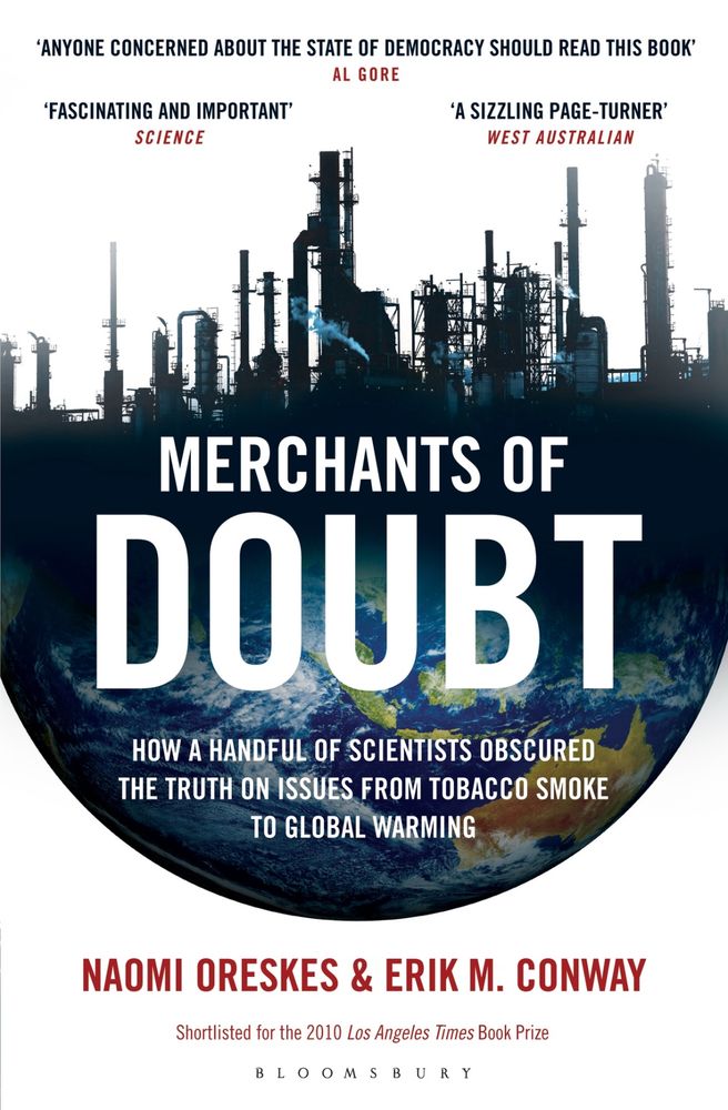 Front cover of the book Merchants of Doubt by Naomi Oreskes and Erik Conway