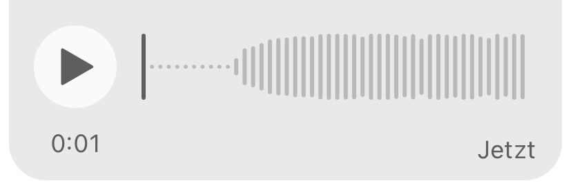Screenshot einer Tonaufnahme-Nachricht 