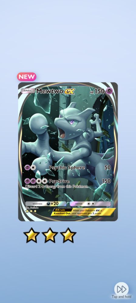 Pokemon TCG Pocket new card Mewtwo EX Foil