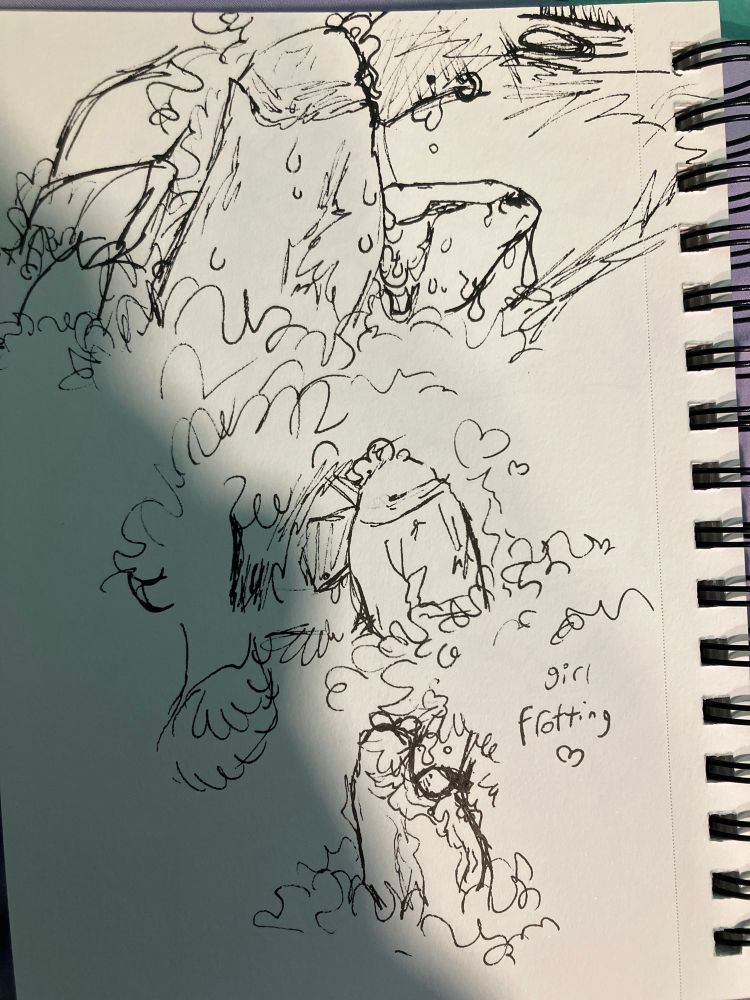 Various doodles of my ocs Optiko and Corbelle having sex. First two are Optiko breathing on Corbelle’s dick. Third sketch is Corbelle and Optiko frotting 