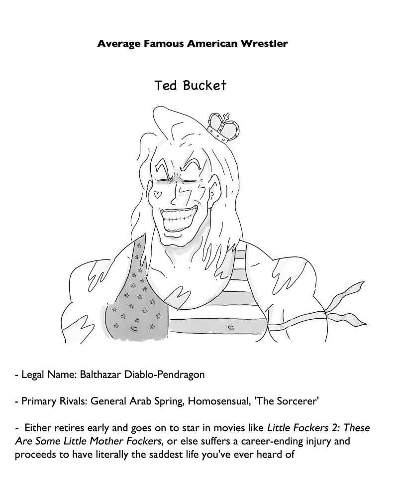 Describes the average famous american wrestler.