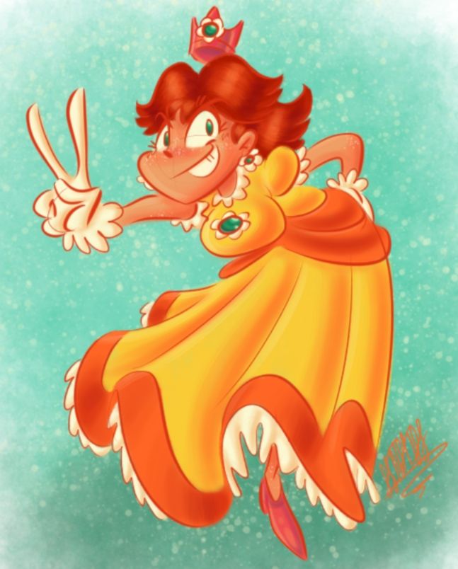 Just a simple ol' art of Princess Daisy from Mario, nothing to see here